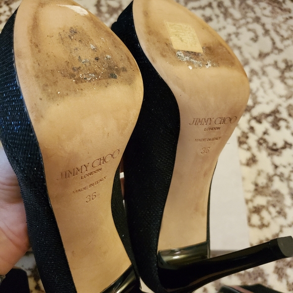 Jimmy Choo Peep Toe Platform Heels - Picture 4 of 12